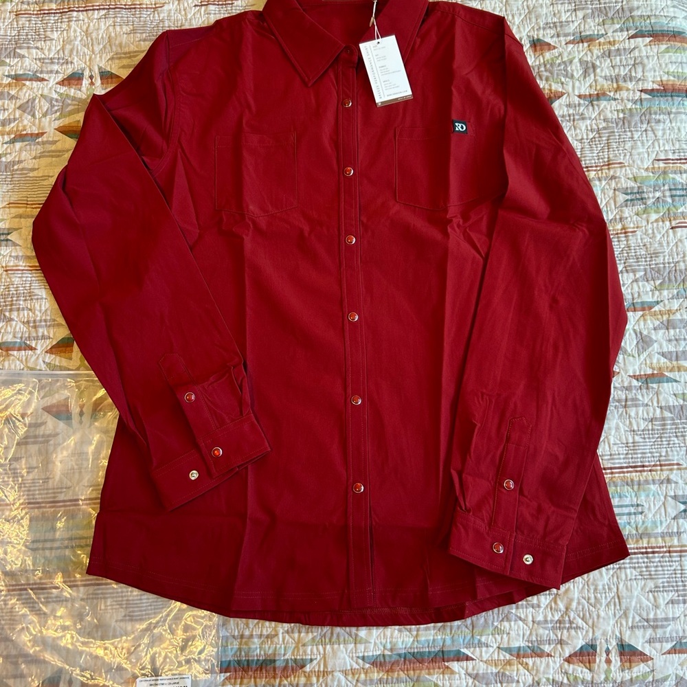 Women's Elegant Red Blouse 2XL